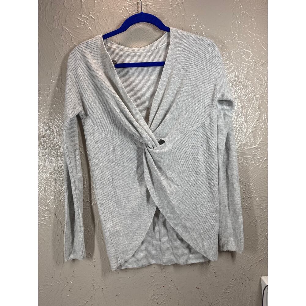 Nordstrom Halogen Twist Open Back Gray Sweater Si… - image 2
